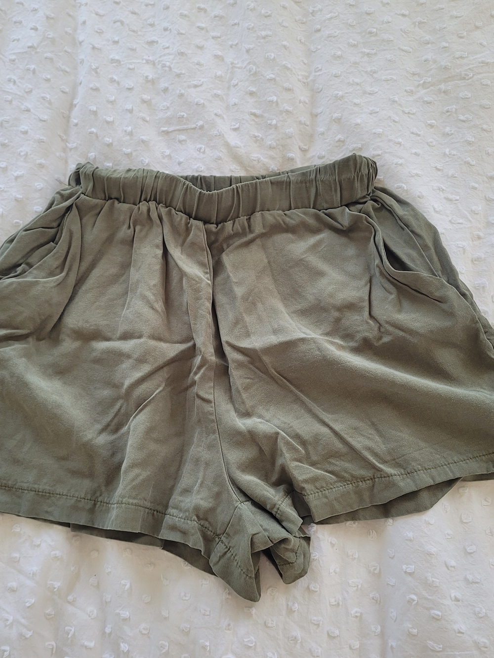 Nana The Brand Olive High-Waist Relaxed Shorts